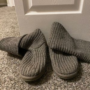 UGG gray knit boots